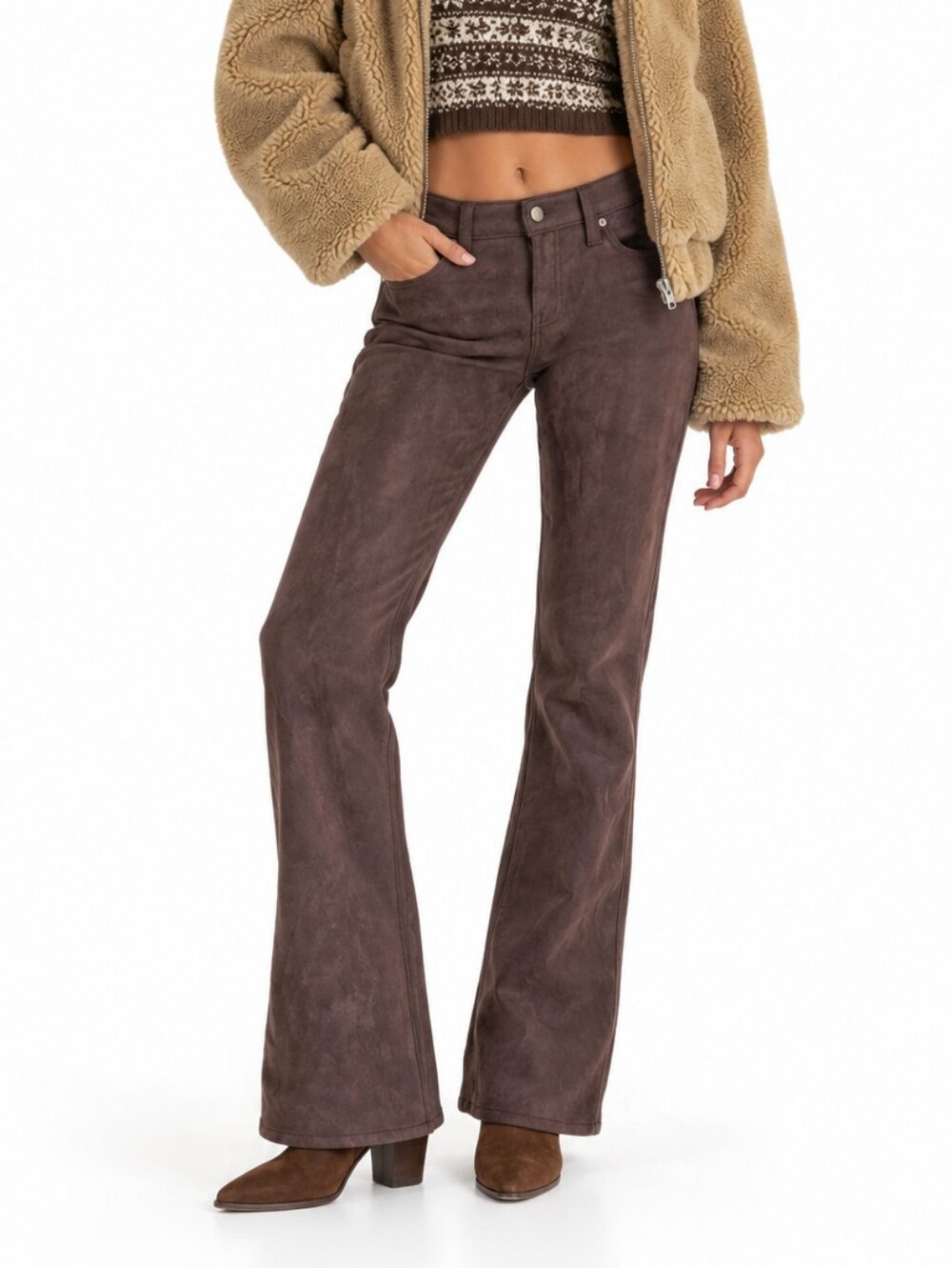 Banana Republic Faux Suede Jeans Low Rise Boot Cut